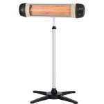 Arebos chauffage radiant infrarouge radiateur lectrique2500 w support transversalrglable en hauteur ...