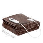 Arebos couverture chauffante 160 x 120 cm lavable en machine arrt automatique minuterie 9 niveaux de ...