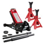 Arebos 3t cric hydraulique 2x supports 3 tonnes de capacit de charge 3 supports cric de man?uvre cric ...