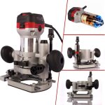 Arebos fraiseuse d?tabli deluxe 710w avec trimmer base plongeante et mallette ? prcision et puissance ...