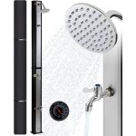 Arebos douche solaire 35l 216cm avec thermomtre intgr pommeau de douche rond avec douche de pied douche ...