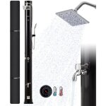 Arebos douche solaire 40l avec couvercle avec thermomtre intgr noir pommeau de douche pivotant douchette ...
