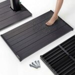 Arebos �l�ment de sol pour douche de jardin antid�rapant et hydrofuge plaque de sol en pvc compatible ...