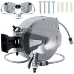 Arebos enrouleur de tuyau enrouleur de tuyau pivotant de 20 m bo�te � tuyau murale m�canisme denroulement ...