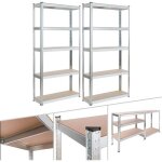 Arebos tagre charge lourde 2 pices robuste tagre de stockage 875kg 180x90x30 cm 5 tagres