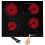 Arebos plaque de cuisson en vitrocramique table de cuisson lectrique contrle cuisinire 4 foyers 7200w ...