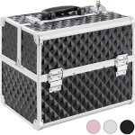 Arebos pro 2 couches coffret valise beaut case  bijoux esthtique cosmtique neuf noir