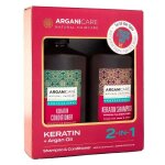 Coffret shampooing et apr�s - shampooing - arganicare - k�ratine - 400ml - cheveux ab�m�s - mixte