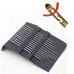 Argent 12 pcs une seconde auto facile enfilage aiguilles aiguilles � coudre � la main m�nage artisanat ...