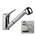 Argent mitigeur cuisine avec douchette extractible 2 jets robinet vier robinetterie laiton chrome mlangeur ...