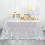 Argent nappe sequin 120 x 240 cm tablecloth xmas dcorations pour la maison gitter nappe