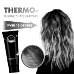 Un argent noir - - cire � coloration thermochromique pour cheveux gris cr�me � coloration changeante ...