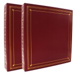 Ariane lot de 2 classeurs bordeaux 400 pochettes 10x15