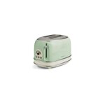 Ariete grille - pain 2 fentes 810w acier vert vintage retro thermostat 6 positions