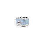 Ariete grille - pain 4 fentes 1600w ramasse - miettes amovible bleu r�tro