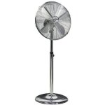 Ventilateur sur pied chrom 40cm 50w - arizona - 3 vitesses oscillant