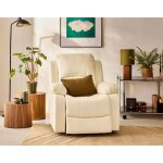 Armand - fauteuil relax lectrique en simili - beige