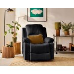 Armand - fauteuil relax lectrique en simili - noir