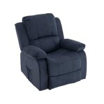 Armand - fauteuil relax lectrique en velours ctel - bleu marine