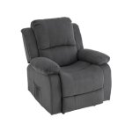 Armand - fauteuil relax lectrique en velours ctel - gris