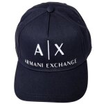 Casquette mixte - armani exchange - ax - bleu - logo brod� - taille r�glable