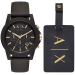 Armani exchange chronograph ax7105 chronographe pour homme set avec pendentif