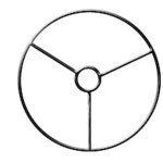 Graine cr�ative - armature abat - jour cercle avec bague � 25 cm