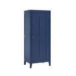 Calicosy - armoire 1 porte avec Étagères et penderie l80. 5 x h196. 8 cm - milenne - bleu - bleu Calicosy - armoire 1 porte avec Étagères et penderie l80. 5 x h196. 8 cm - milenne - bleu - bleu