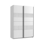 Calicosy - armoire 2 portes coulissantes avec penderie - l135 cm - blanc - blanc Calicosy - armoire 2 portes coulissantes avec penderie - l135 cm - blanc - blanc
