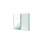 Armoire 2 portes coulissantes avec miroir - 150 cm - blanc alpin mat - collection arsala Armoire 2 portes coulissantes avec miroir - 150 cm - blanc alpin mat - collection arsala