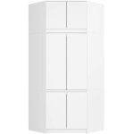 Armoire dangle avec surmeuble akord s100 blanche 100 cm 6 portes fa�ade blanche 100x50x235 cm