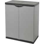 Armoire basse en plastique - extérieure et jardin - gris - industriel - loft - 2 portes Armoire basse en plastique - extérieure et jardin - gris - industriel - loft - 2 portes