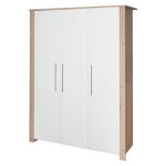 Armoire bb 3 portes battantes roba - malo - meuble de rangement avec penderie et 8 compartiments - ...