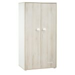 Armoire bb smile - htre - 2 portes - 168x85x57cm - babyprice