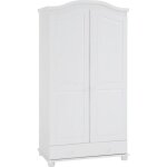 Armoire bergen dressing pour vtements avec 2 portes penderie 1 tringle et 1 tagre et 1 tiroir en pin ...