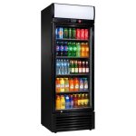 Armoire � boissons 350l - 1 porte vitr�e - noir - canopy �clair� - froid + 2 / + 8�c - 4 grilles r�glables ...