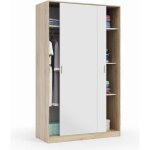 Dmora - armoire 2 portes waterbury 120 x 50 x 200 cm chêne blanc panneau effet bois Dmora - armoire 2 portes waterbury 120 x 50 x 200 cm chêne blanc panneau effet bois