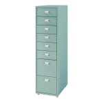 Armoire bureau - helloshop26 - caisson � roulettes - 8 tiroirs - acier vert menthe - mobile et robuste ...