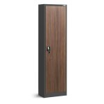 Armoire de bureau mtallique c001a porte battante verrouillable 4 tagres 185 cm x 45 cm x 40 cm (anthracite ...