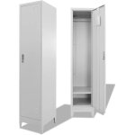Armoire de bureau metallique - armoire à casiers en acier - gris - hauteur 180 cm Armoire de bureau metallique - armoire à casiers en acier - gris - hauteur 180 cm