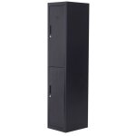 Armoire � casiers m�tallique - vinsetto - verrouillable avec 2 cl�s 4 �tag�res - acier lamin� � froid ...