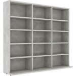 Vidaxl armoire  cd, tagre  cd avec compartiment, armoire de bureau, meuble de rangement chambre intrieur, ...
