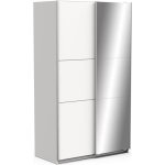 Armoire de chambre - demeyere - ghost - 2 portes coulissantes - miroir - blanc mat Armoire de chambre - demeyere - ghost - 2 portes coulissantes - miroir - blanc mat