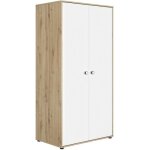 Armoire v�tements marta avec 2 portes 2 �tag�res et 1 tringle. fabriqu�e en panneaux de particules en ...