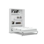 Armoire chambre penderie et tagres 4 portes miroir 220cm chne et noir - vini