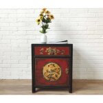 Armoire de chambre de style asiatique petite armoire de nuit orientale table de chevet chinois petite ... Armoire de chambre de style asiatique petite armoire de nuit orientale table de chevet chinois petite ...