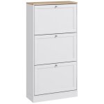 Homcom - meuble  chaussures - panneaux de particules - 60x23. 5x115cm - blanc