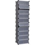 Vidaxl armoire  chaussures avec 10 compartiments noir