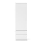 Armoire / colonne de rangement maja 60 cm ? blanc mat (1 porte + 2 tiroirs)