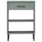 Armoire console meuble dentr�evidaxl?petit bureau avec pieds en m�tal gris bois pin massif oslo 7 2355574 ...